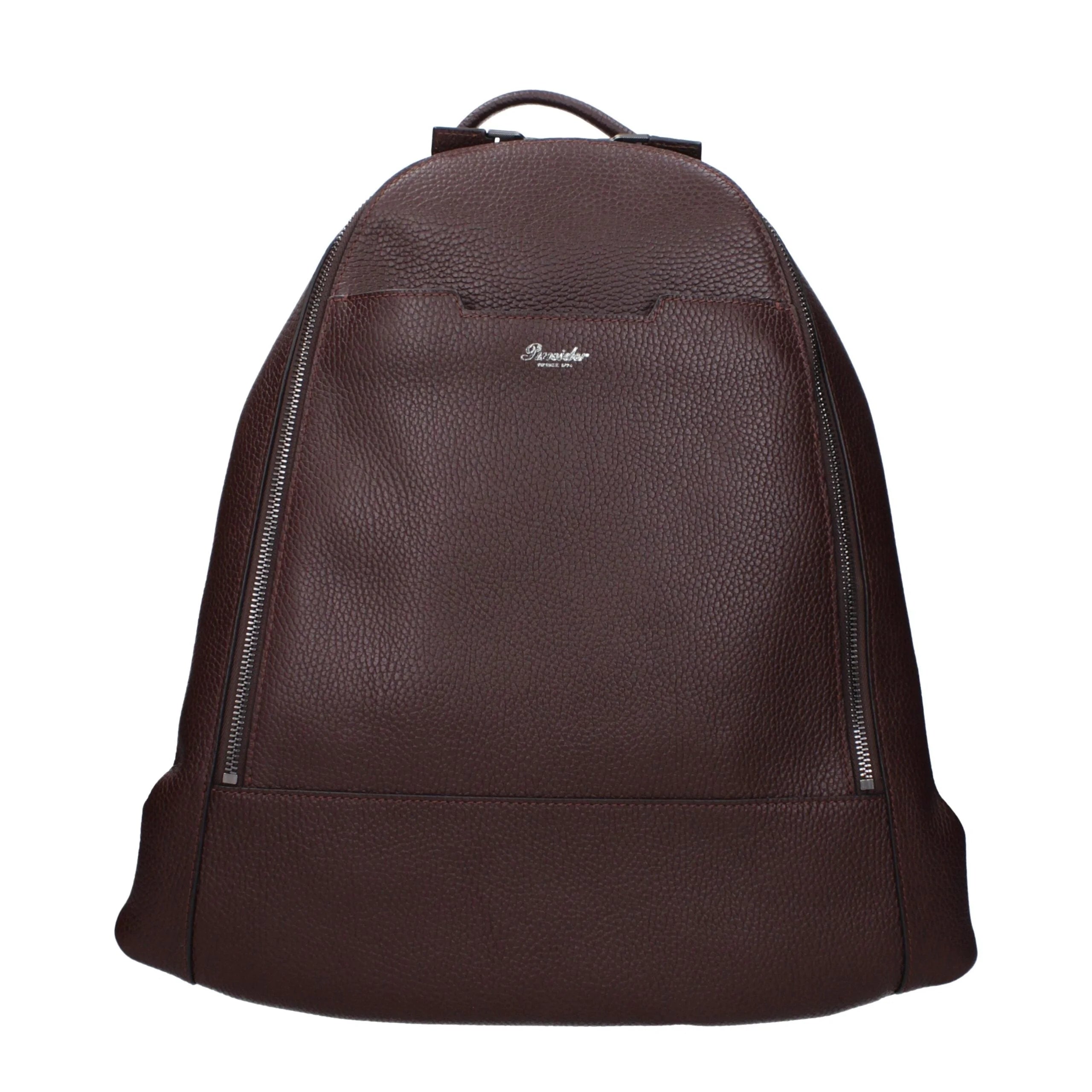 Pineider Brown Leather Backpack