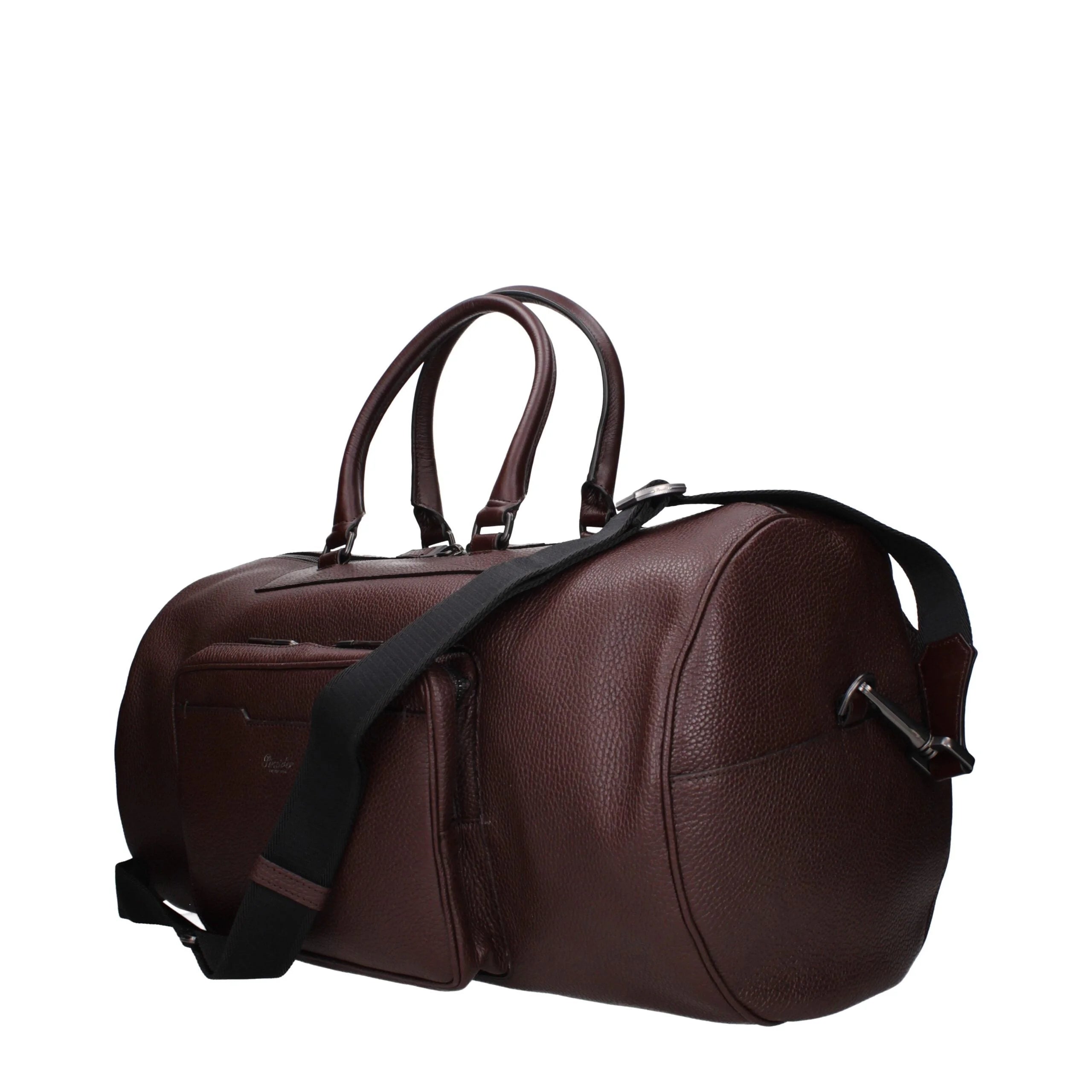 Pineider Brown Leather Luggage And Travel