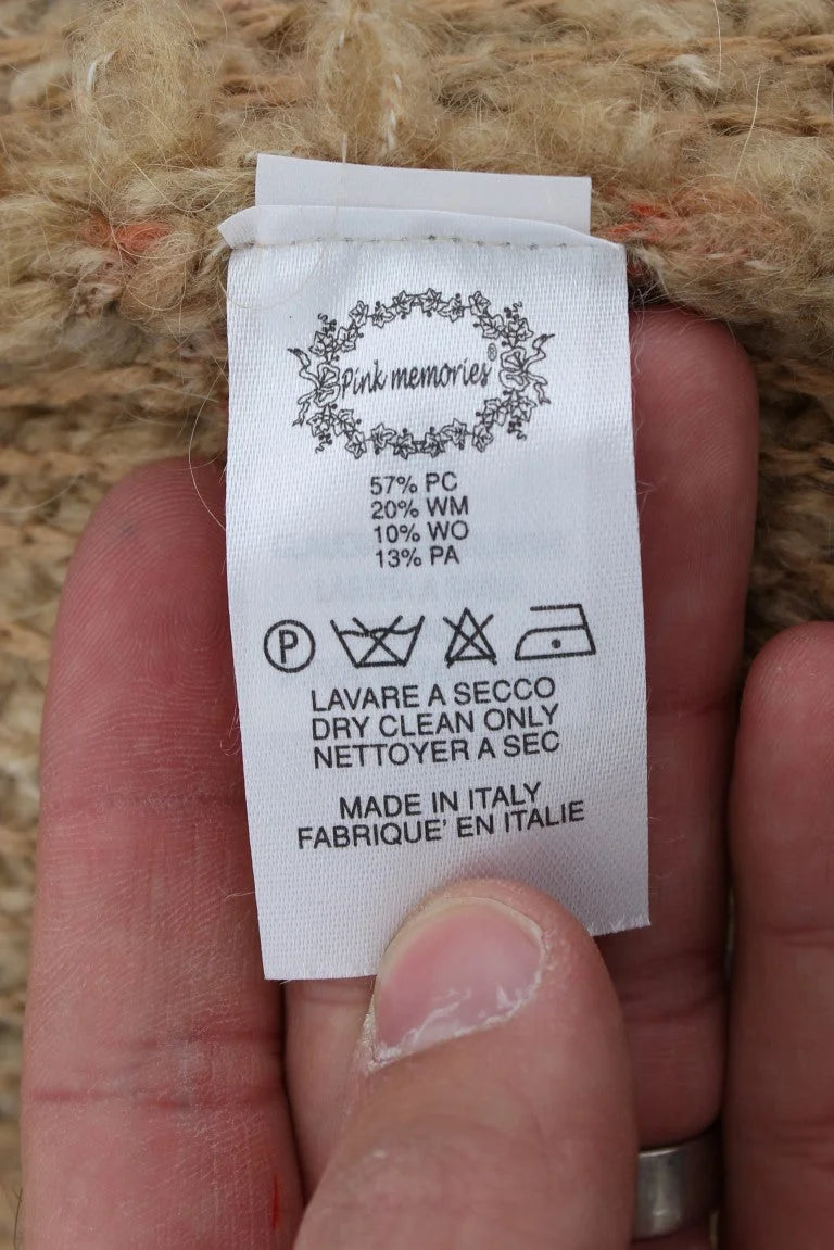 PINK MEMORIES Beige Wool Blend Cape Sweater - IT42|M - Cardigans