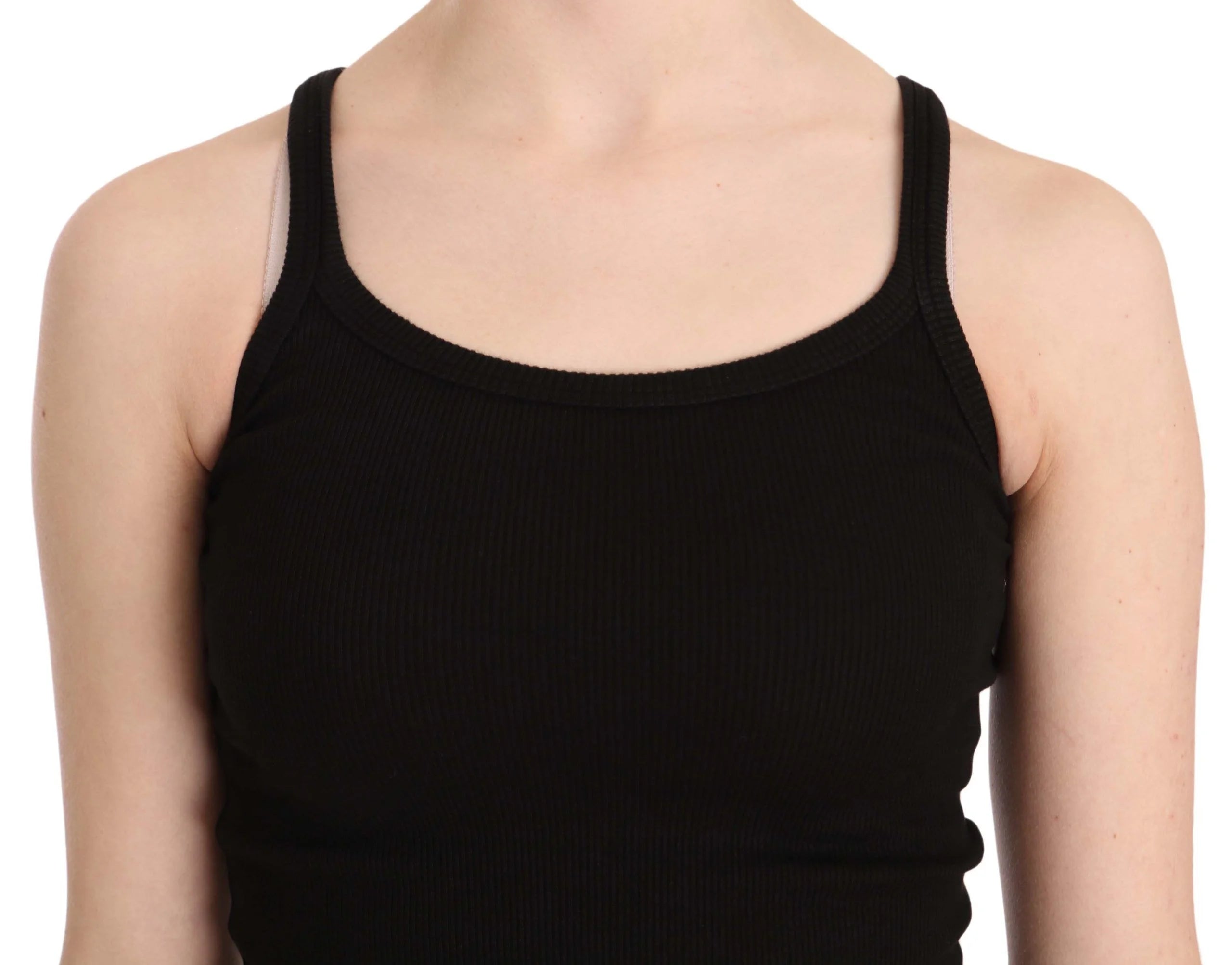 PINK MEMORIES Black Sleeveless Spaghetti Strap Blouse - IT42|M - Tank Tops