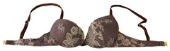 PINK MEMORIES Brown Lace Beachwear Two Piece Bikini Swimsuit - IT42|M