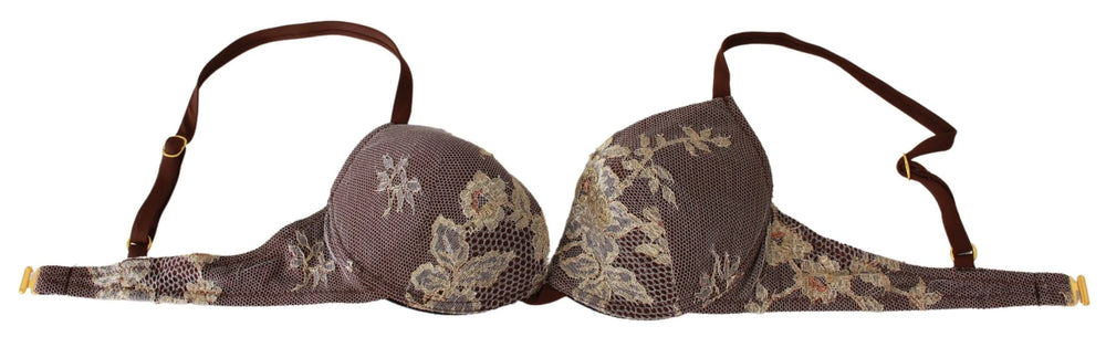 PINK MEMORIES Brown Lace Beachwear Two Piece Bikini Swimsuit - IT42|M - Classic Bikinis