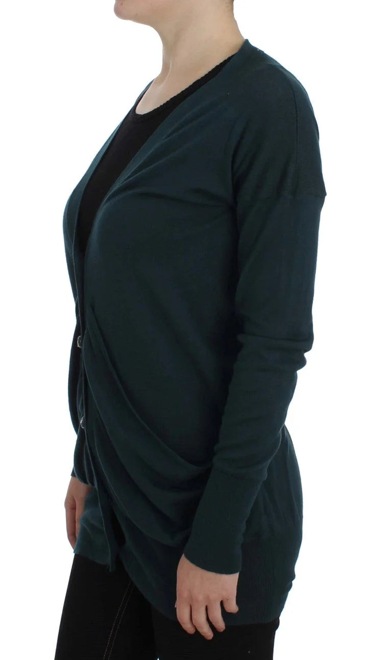 PINK MEMORIES Green Button Down Cardigan Sweater - IT42|M - Cardigans