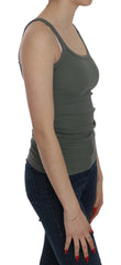 PINK MEMORIES Green Sleeveless Spaghetti Tank T-Shirt Blouse - IT40|S - Tank Tops