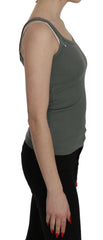 PINK MEMORIES Green Spaghetti Strap Slim Fit Casual Tank Top Blouse - S - Tank Tops