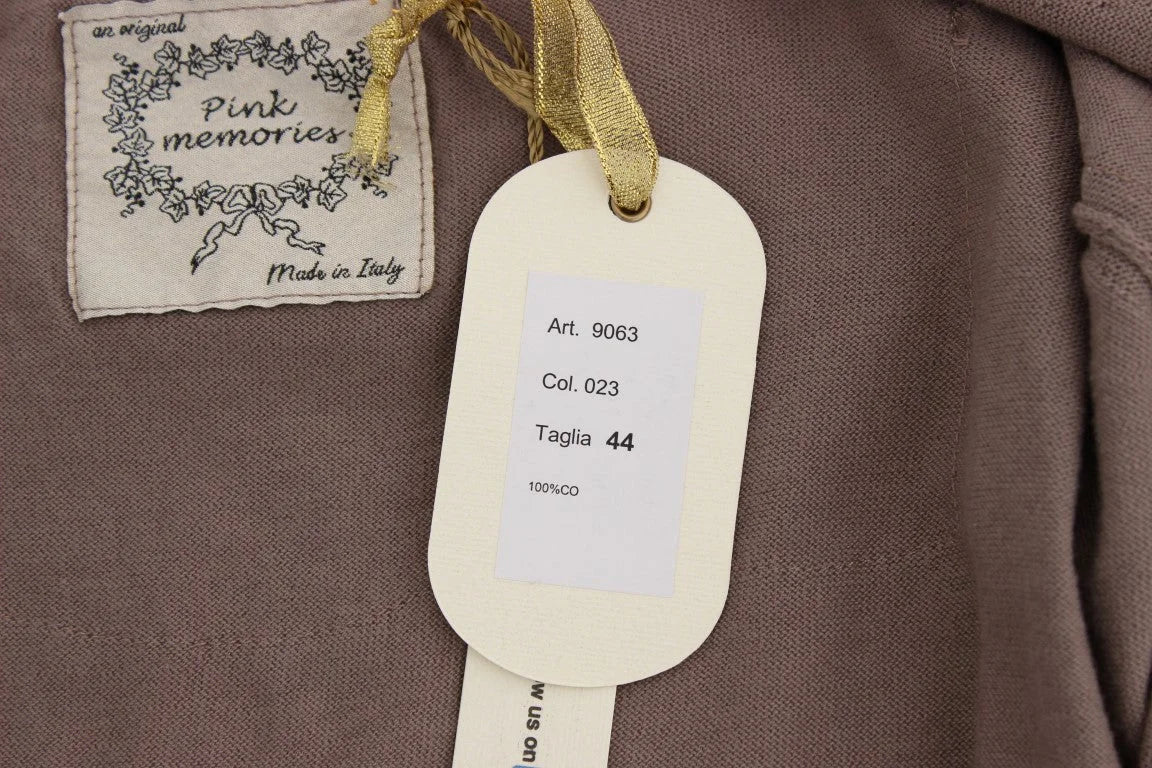 PINK MEMORIES Purple Lace Cotton Cardigan Sweater - Cardigans