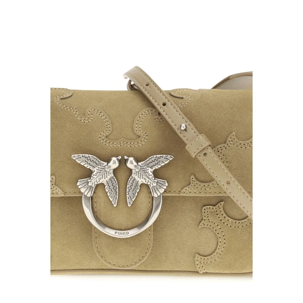 PINKO Lys beige skinnveske i kalvehud Bos Taurus