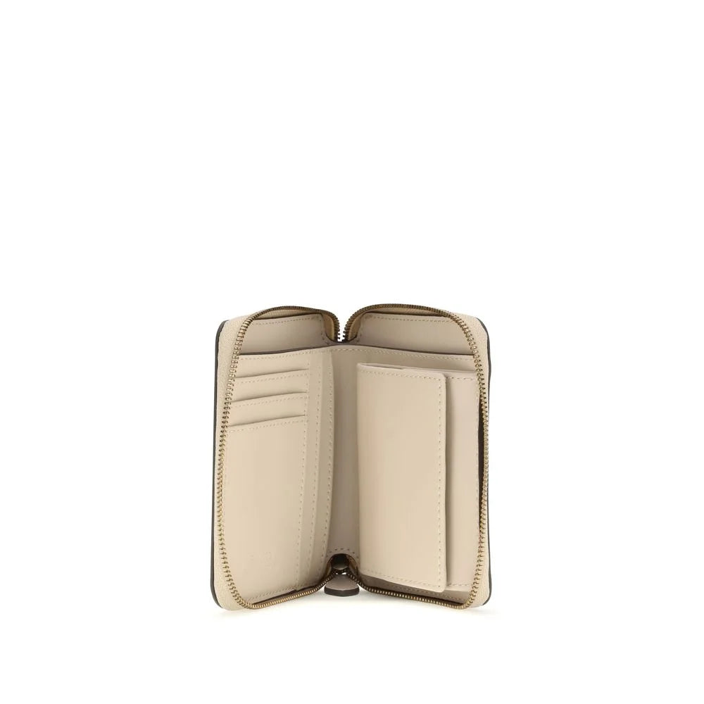 PINKO Beige Calf Leather Bos Taurus Wallet