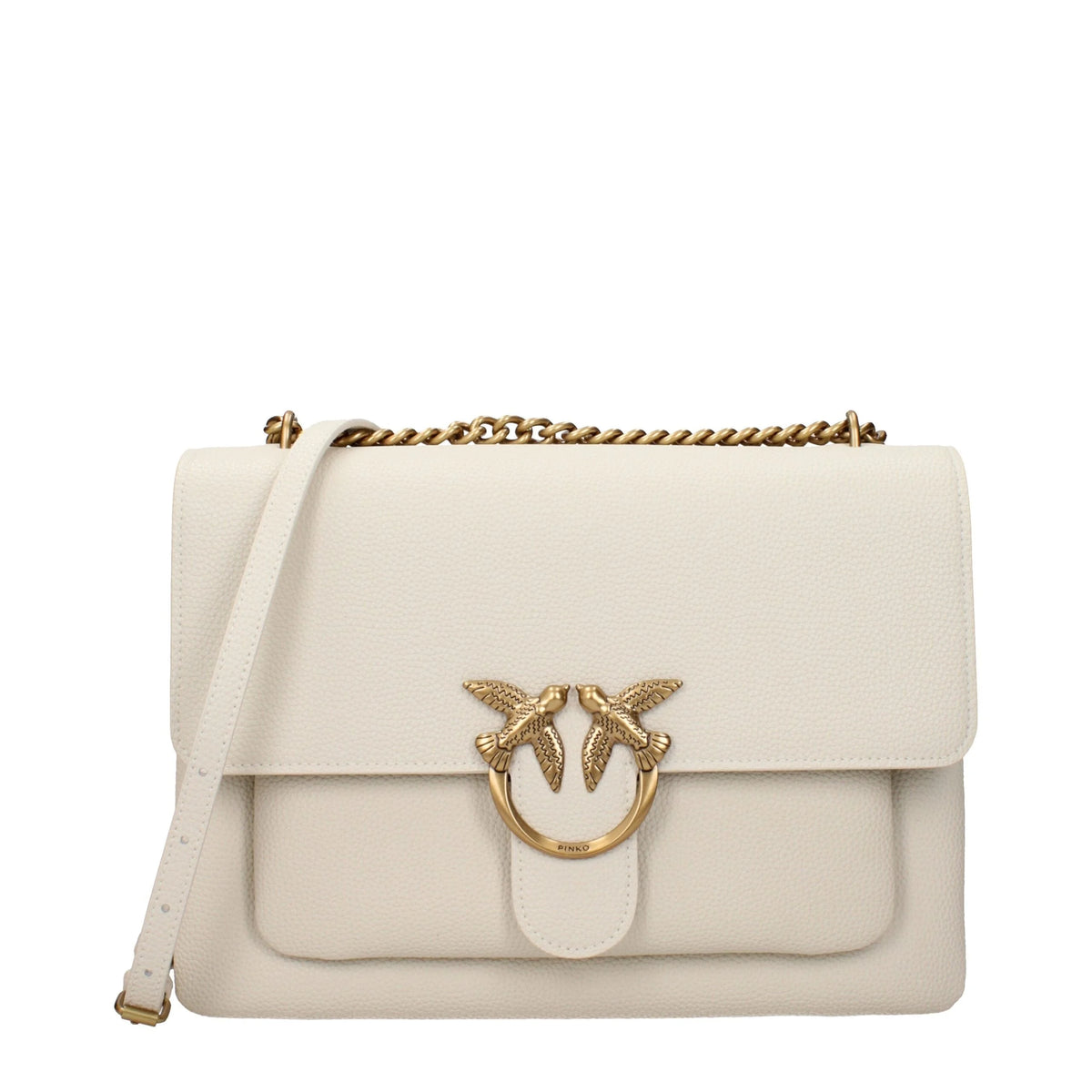 PINKO Beige Leather Crossbody Bag
