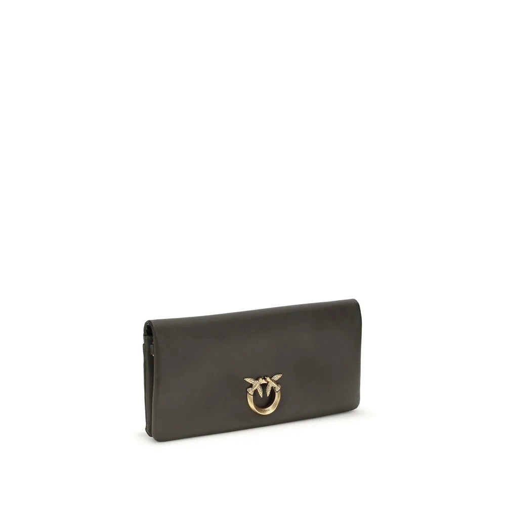 PINKO Bicolor Calf Leather Bos Taurus Clutch Bag