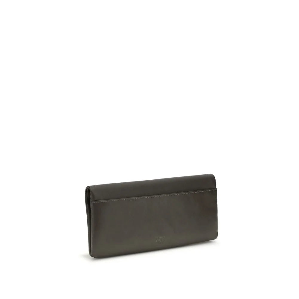 PINKO Bicolor Calf Leather Bos Taurus Clutch Bag