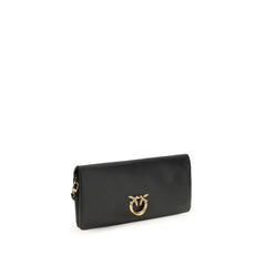 PINKO Black Calf Leather Bos Taurus Clutch Bag - Clutch Bags