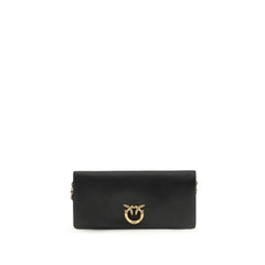 PINKO Black Calf Leather Bos Taurus Clutch Bag - Clutch Bags