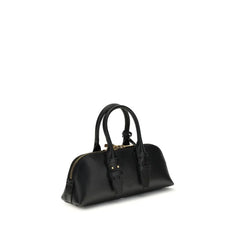 PINKO Black Calf Leather Bos Taurus Handbag