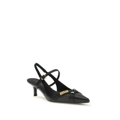 PINKO Black Calf Leather Bos Taurus Pumps
