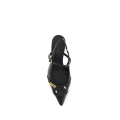 PINKO Black Calf Leather Bos Taurus Pumps - EU39/US9