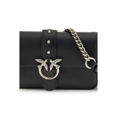 Sac bandoulière en cuir de veau noir PINKO