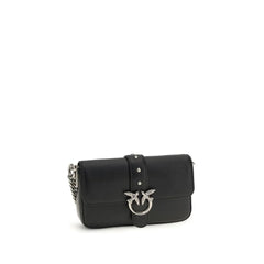 Sac bandoulière en cuir de veau noir PINKO