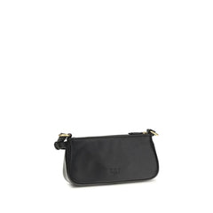 PINKO Black Calf Leather Bos Taurus Shoulder Bag