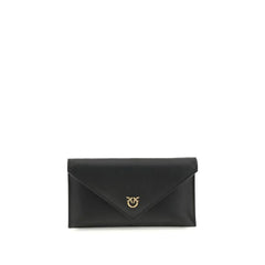 PINKO Black Calf Leather Bos Taurus Shoulder Bag