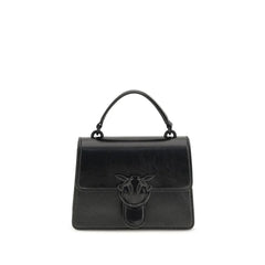 PINKO Black Calf Leather Bos Taurus Shoulder Bag - Shoulder Bags