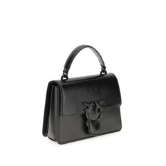 PINKO Black Calf Leather Bos Taurus Shoulder Bag - Shoulder Bags
