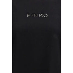 PINKO Black Cotton T-Shirt