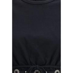 PINKO Black Cotton T-Shirt