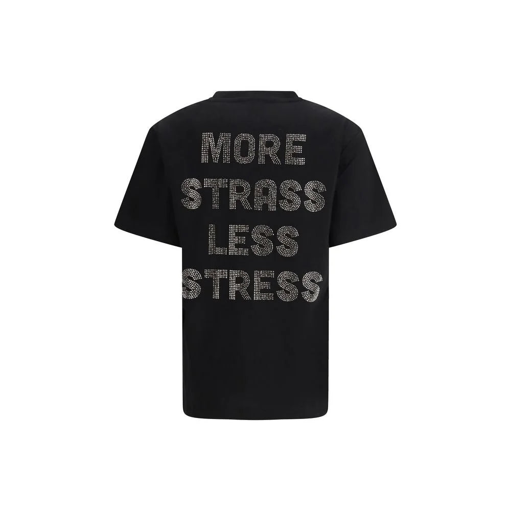 PINKO Black Cotton T-Shirt