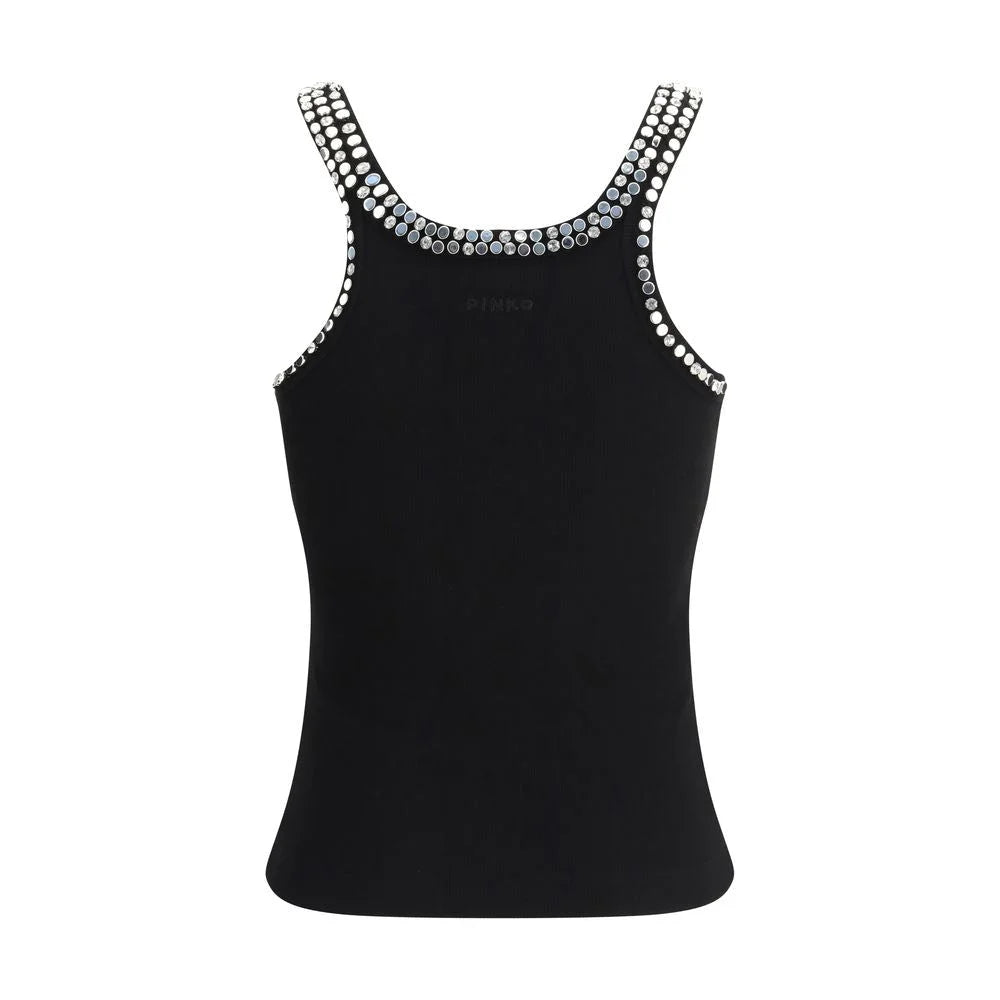 PINKO Black Cotton Top