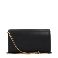 PINKO Black Leather Clutch Bags