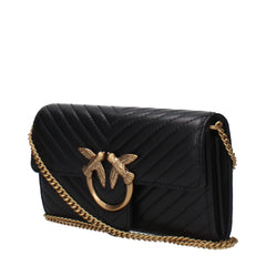 PINKO Black Leather Clutch Bags - Clutch Bags