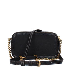 PINKO Black Leather Crossbody Bag