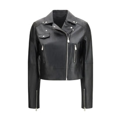 PINKO Black Leather Jacket