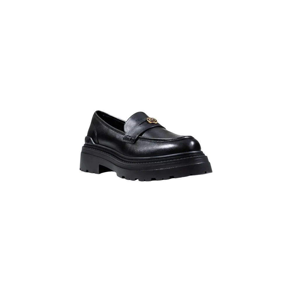 PINKO Black Leather Platform Pumps - EU41/US11