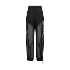 PINKO Black Polyester Casual Pants - IT38 | S