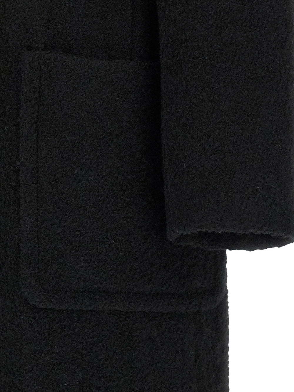 PINKO Black Polyester Coat - IT44