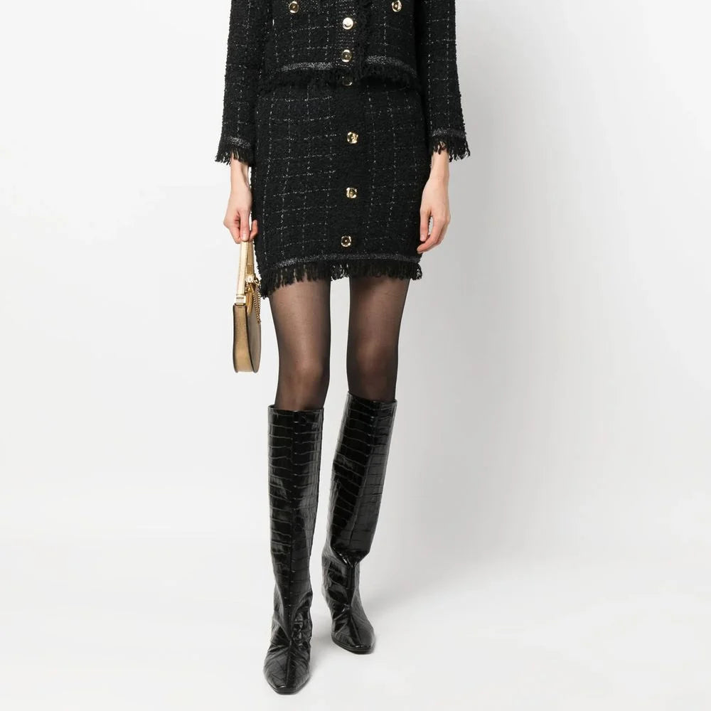 PINKO Black Polyester Skirt - XS