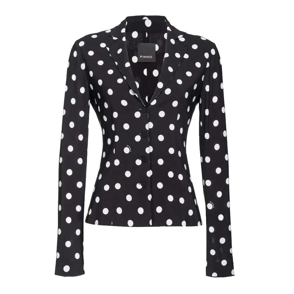 PINKO Black Viscose Women Blazer