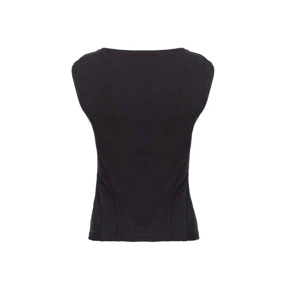 PINKO Black Viscose Women Top - IT40|S