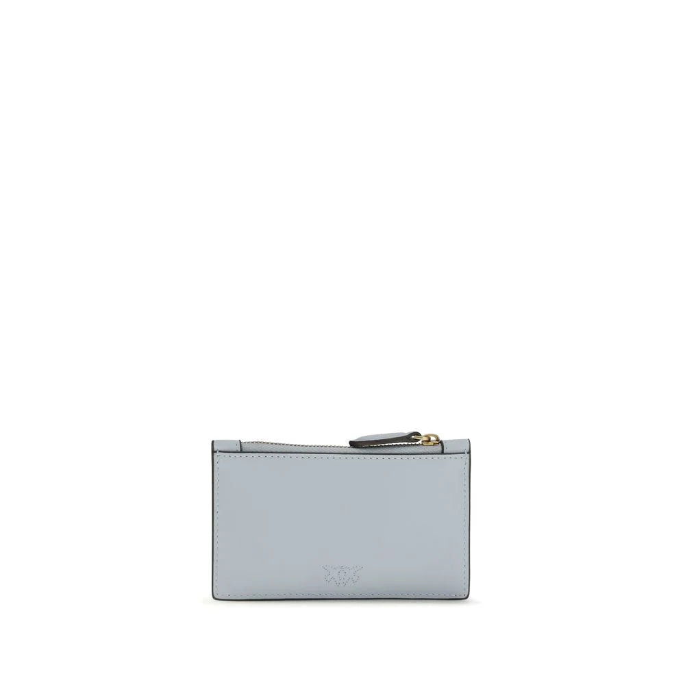 PINKO Blue Calf Leather Bos Taurus Wallet