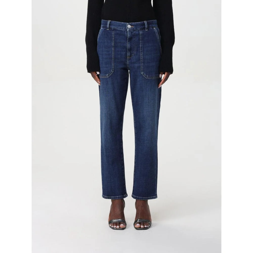 PINKO Blue Denim Straight-Leg Jeans - W25