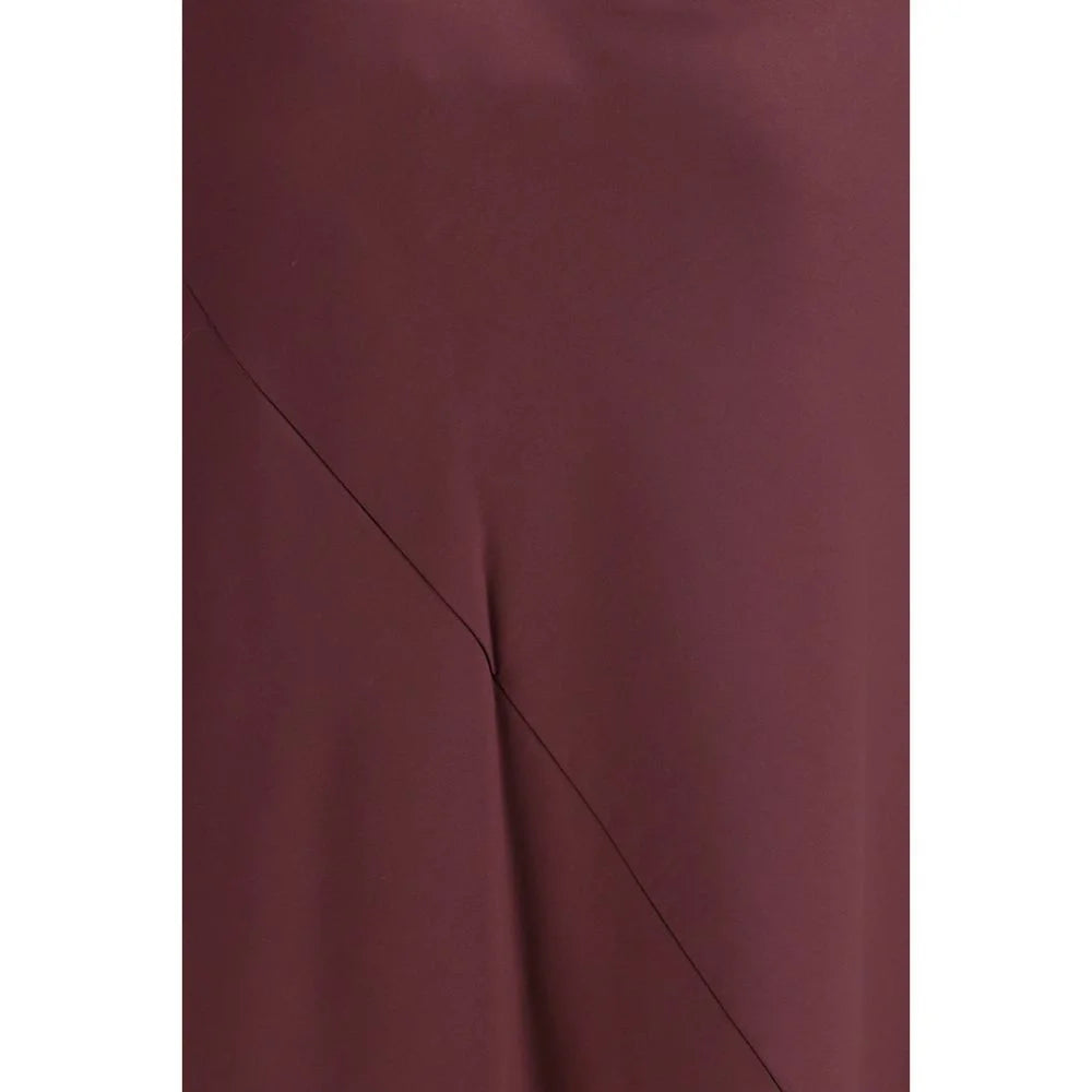 PINKO Bordeaux Marabou Casual Dress
