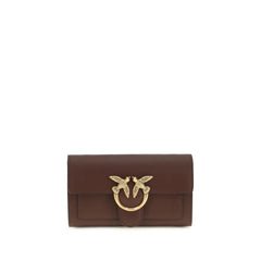 PINKO Brown Calf Leather Bos Taurus Shoulder Bag