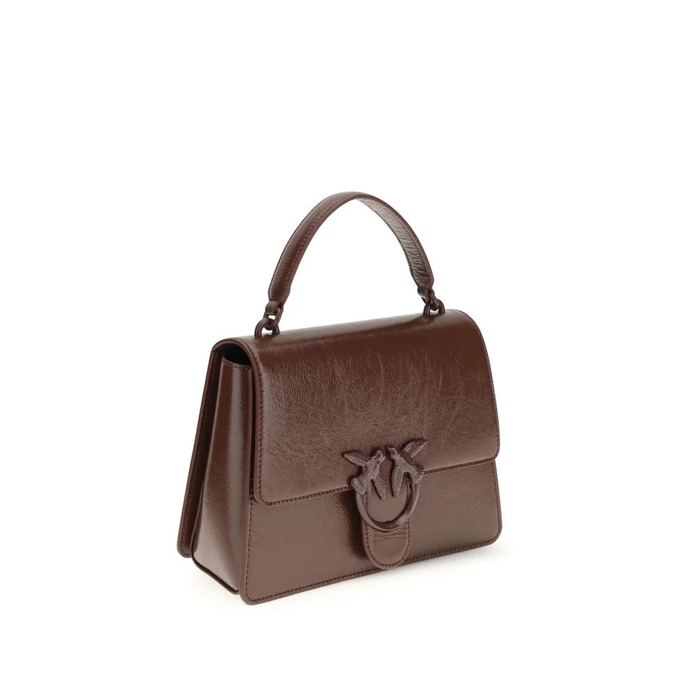 PINKO Brown Calf Leather Bos Taurus Shoulder Bag - Shoulder Bags