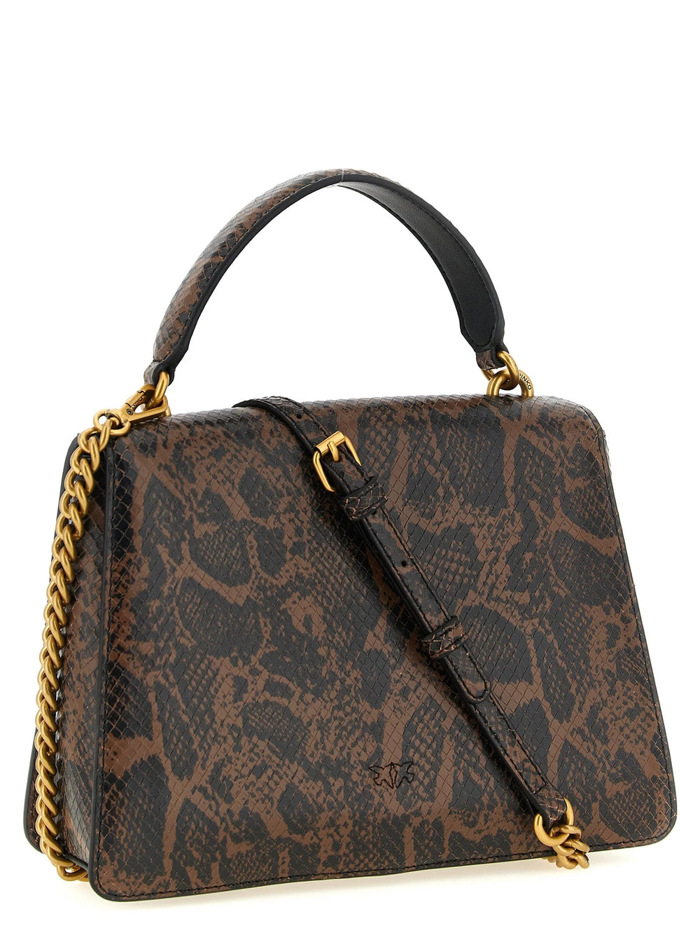 PINKO Brown Calfskin Handbag
