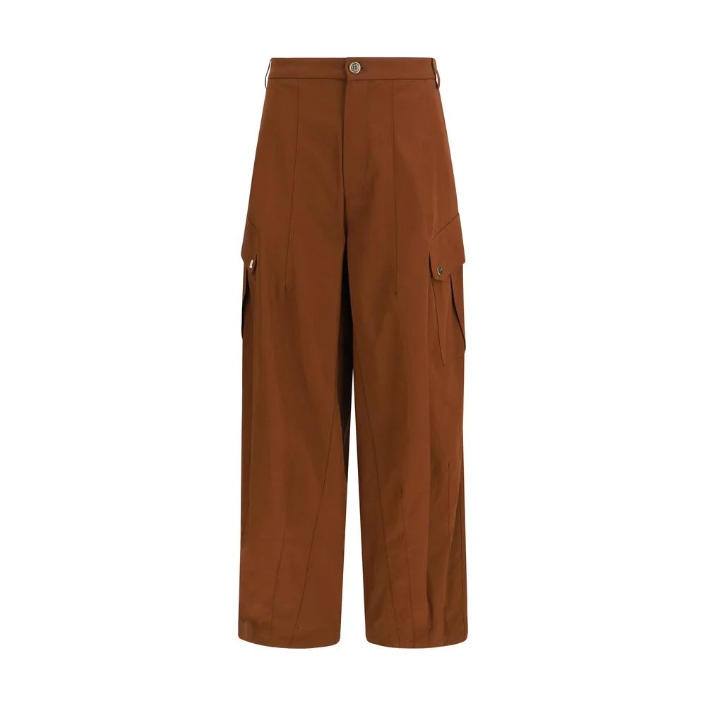 PINKO Brown Cotton Casual Pants - Trousers