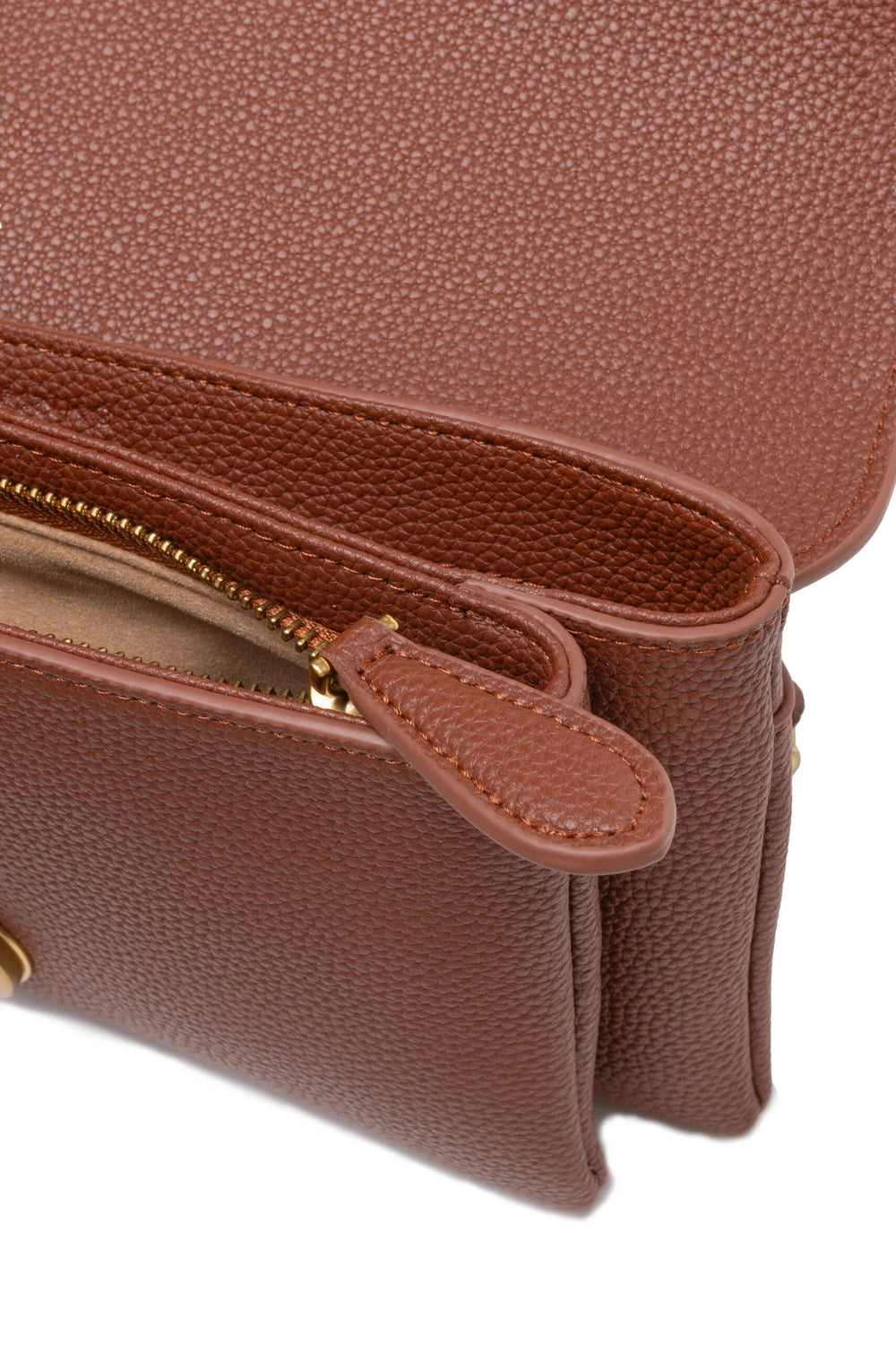 PINKO Brown Leather Love Boucle Riga Shoulder Bag - Cross Body Bags