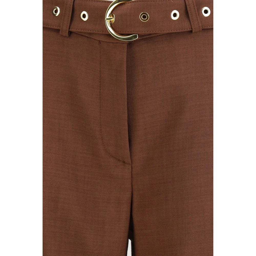 PINKO Brown Viscose Casual Pants