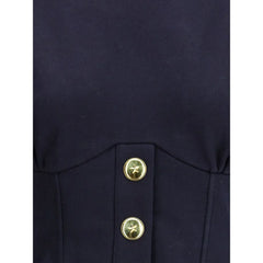PINKO Cotton Sweatshirt with Corset Detail